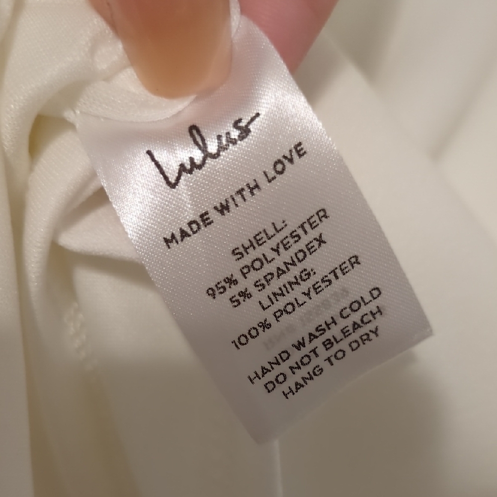 Lulu's Party for Two ivory white asymmetrical bodycon sleeveless mini dress - Picture 9 of 12